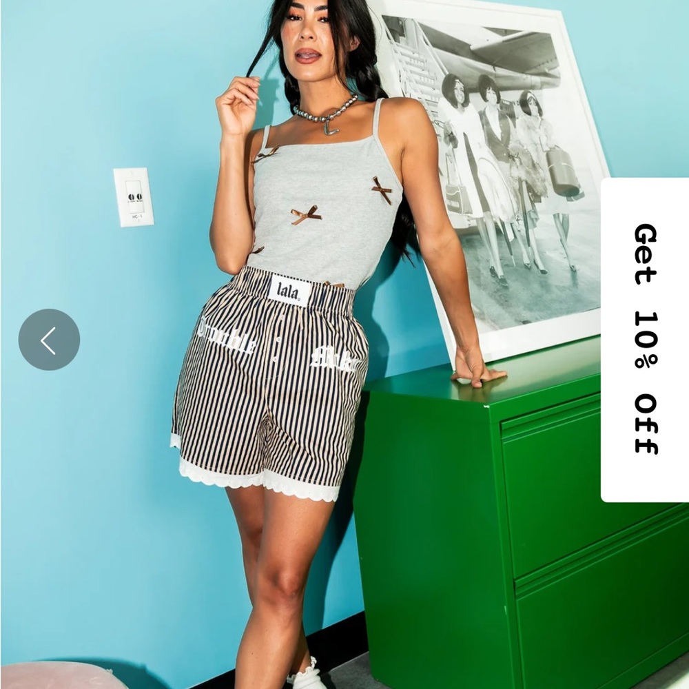 DRESSED IN LALA NWOT sold out dressed in lala boxer shorts in trouble maker+lace